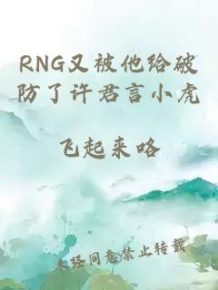 RNG又被他给破防了许君言小虎