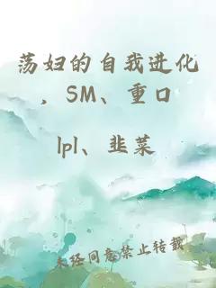 荡妇的自我进化，SM、重口